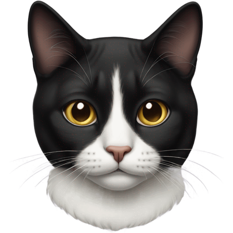 Tuxedo cat face emoji