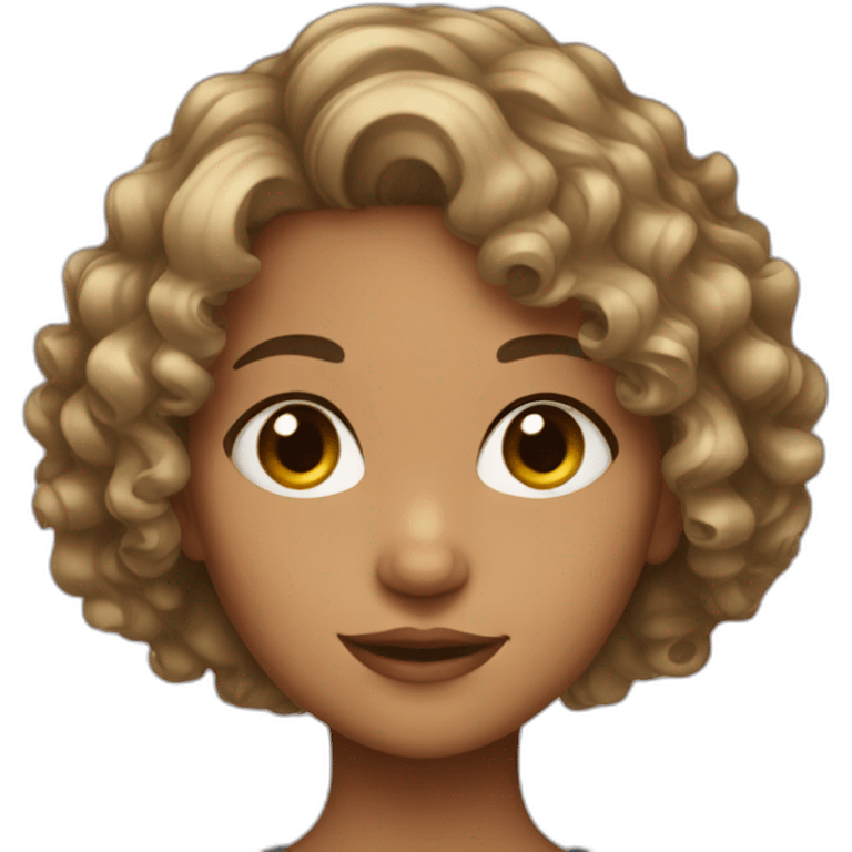 girl with short curly hair emoji