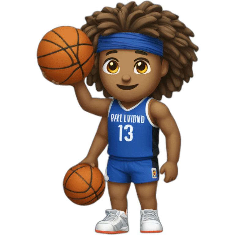 Basketteur avec maillot 13 emoji