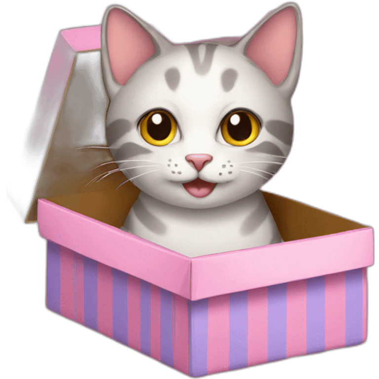 cat in gift box emoji