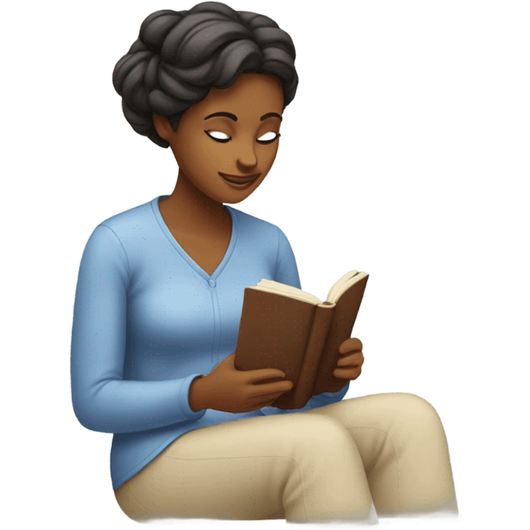 Woman reading a book emoji