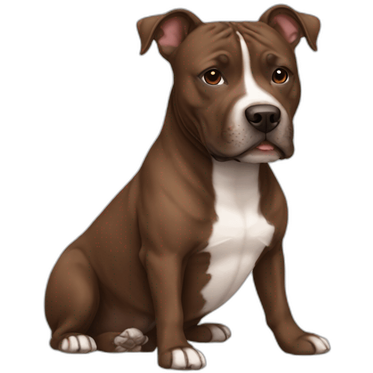 Brown Staffordshire terrier emoji