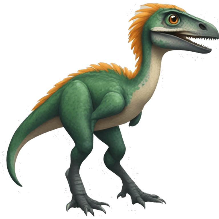 Feathered dinosaur bird velociraptor  emoji