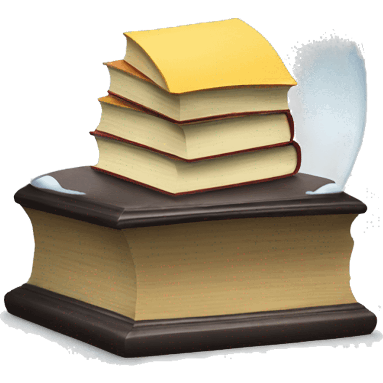 Book inside an snowglobe emoji