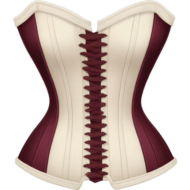 Burgundy ivory corset  emoji