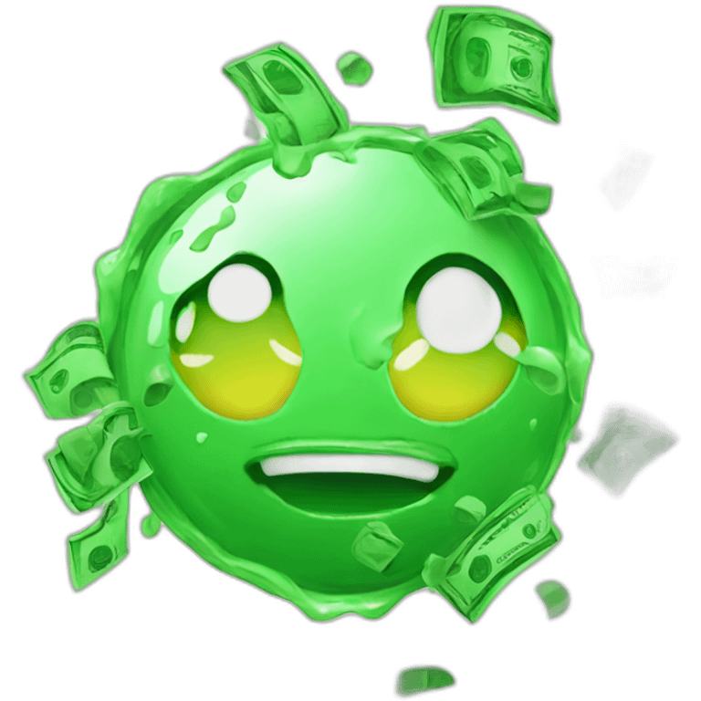 Money with slime emoji