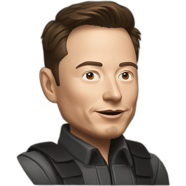 Elon musk with a bock emoji