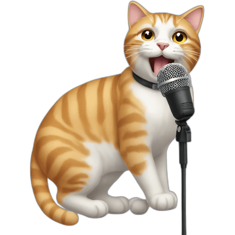 microphone cat emoji