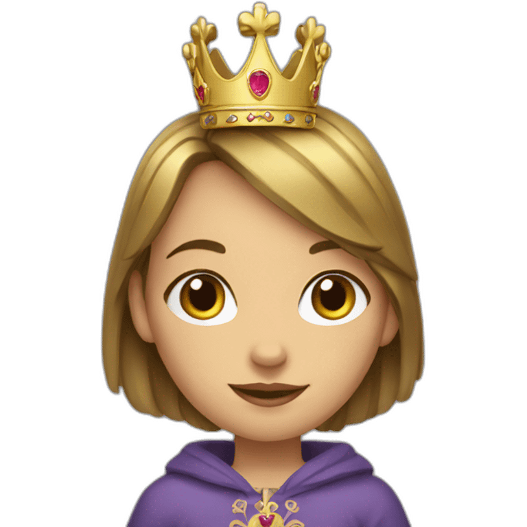 Girl with crown dog in Ukraine  emoji