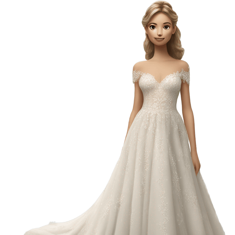 Wedding dress with stars  emoji