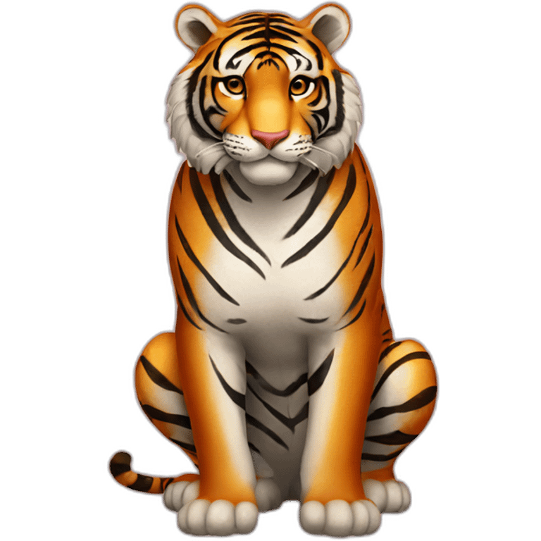 tiger in love emoji