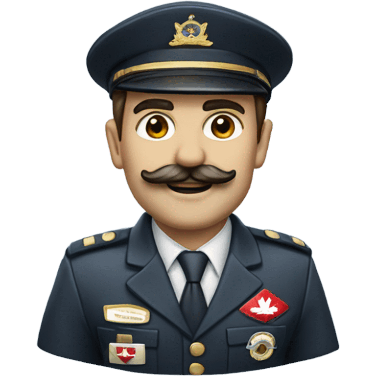 Air canada pilot with mustache emoji