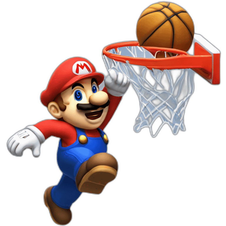 Mario doing a dunk emoji