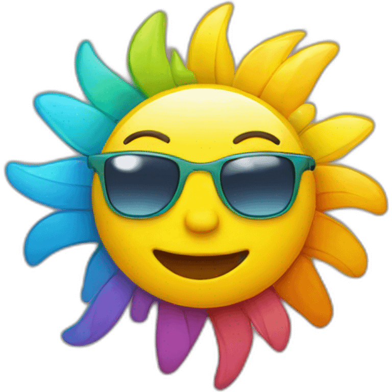 colorfull sunny smile symbol emoji