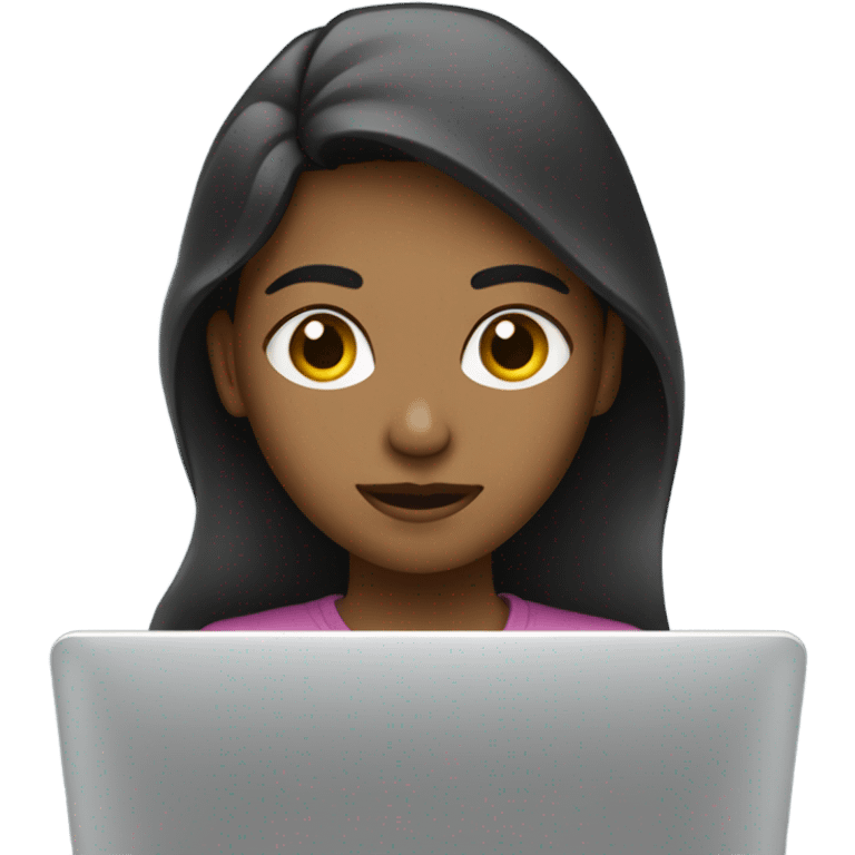 Chica en la laptop emoji