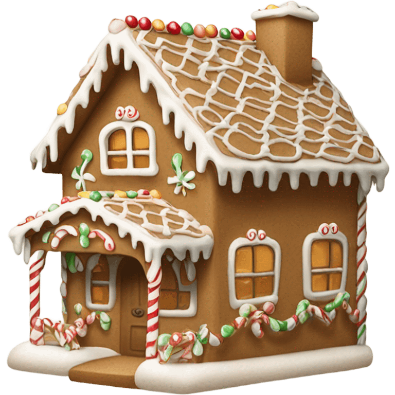 Beige gingerbread house emoji