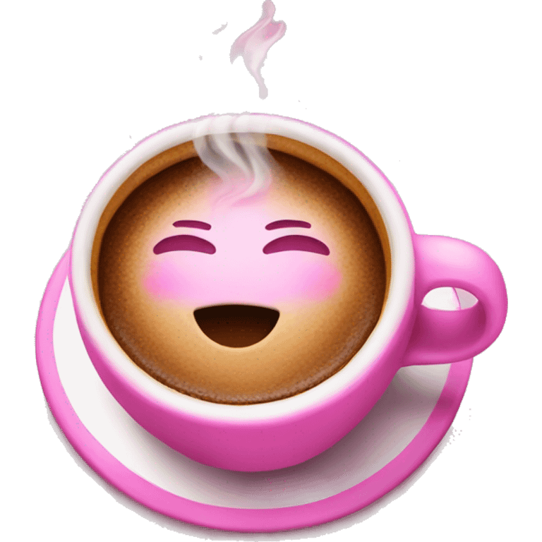 Pink coffe emoji