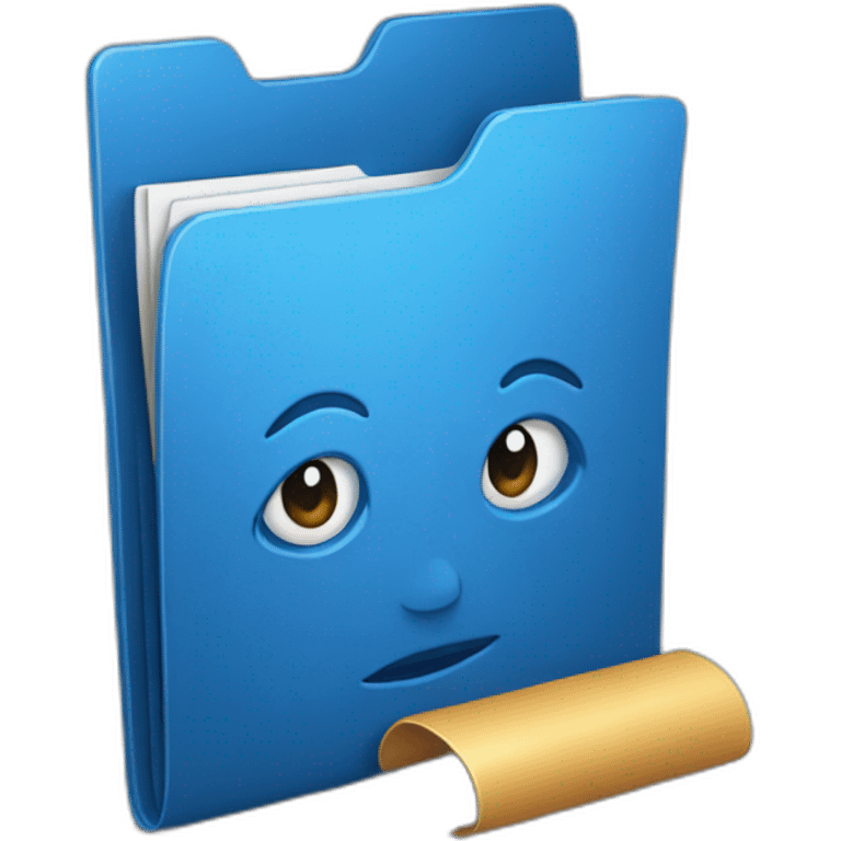 blue folder emoji