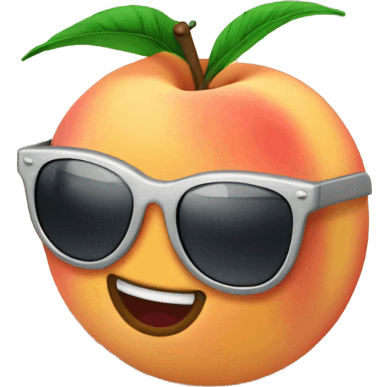 peach-on-a-beach-with-sunglassds emoji