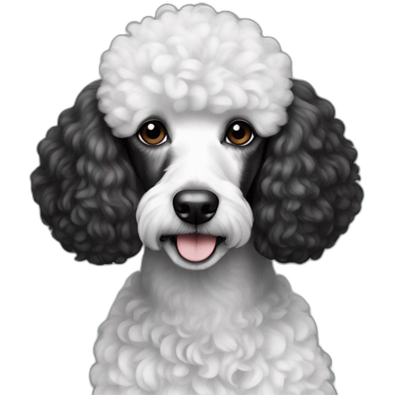 poodle black white emoji