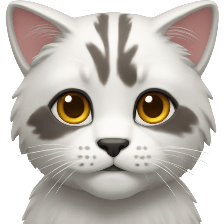 Meincoon cat white color emoji