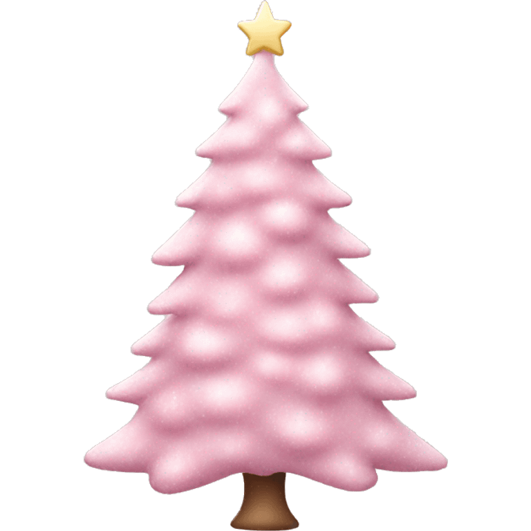 pastel pink christmas tree emoji