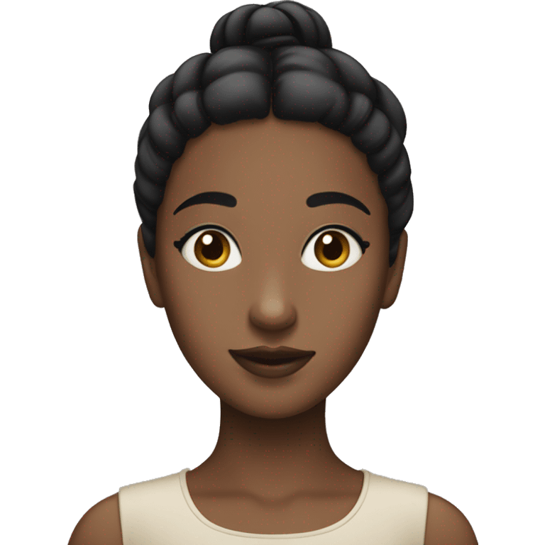 Girl with two black buns  emoji