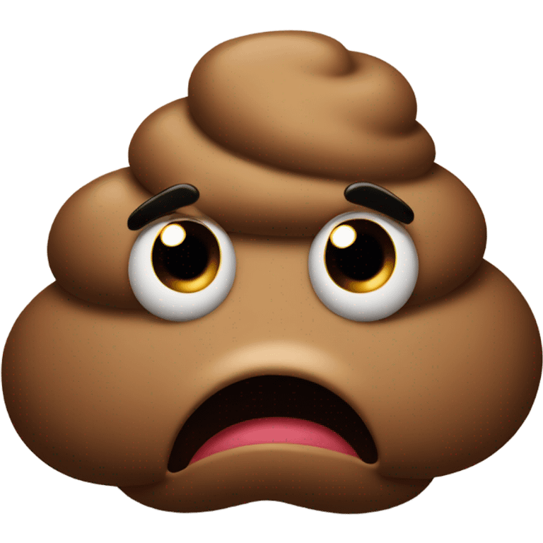 sad poop emoji