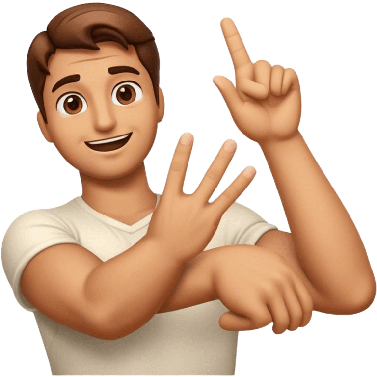 Cinematic Realistic Italian Gestures Pop Culture Emoji, showcasing expressive hand gestures rendered with lifelike textures and playful, energetic lighting. emoji