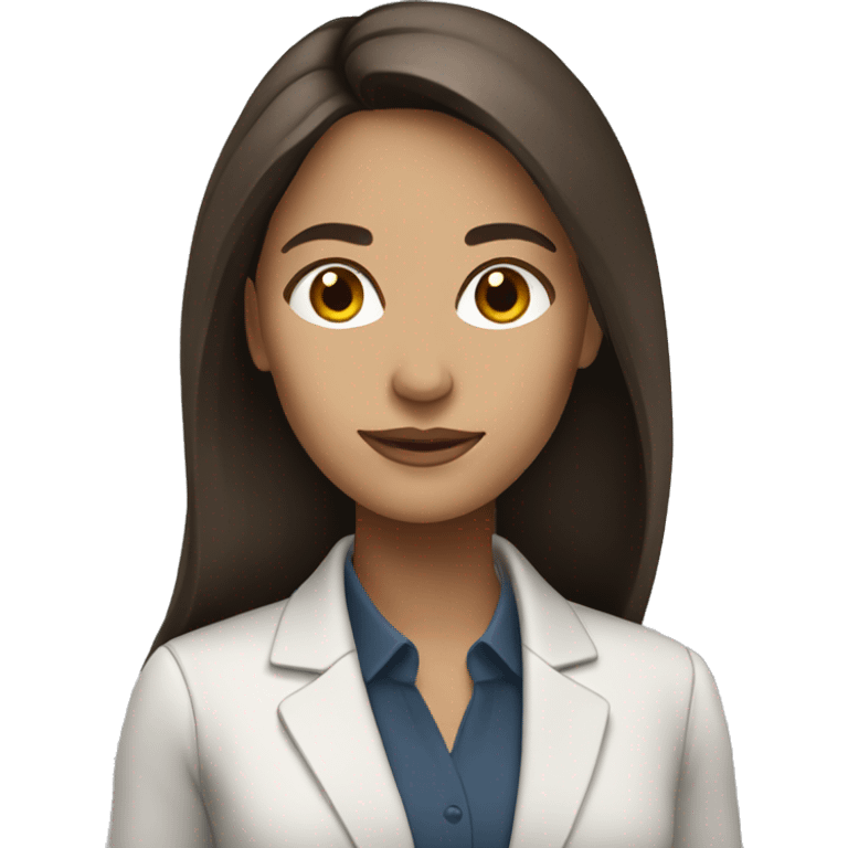 woman business analyst brunette with long hair  emoji