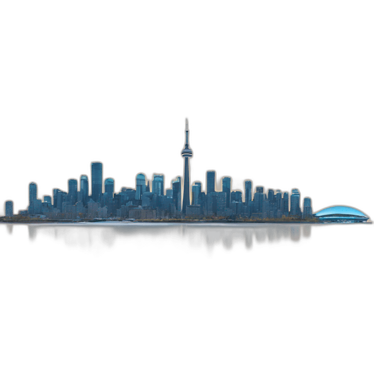 Toronto skyline with cn tower emoji