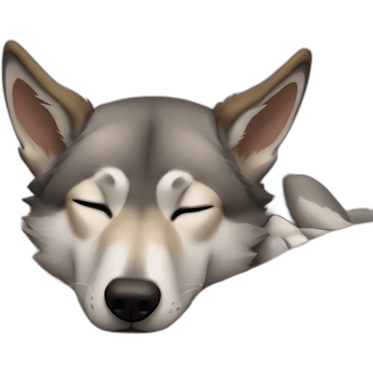 Czechoslovakian Wolfdog sleeping emoji