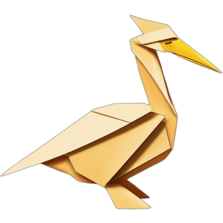 cigogne origami dessin emoji