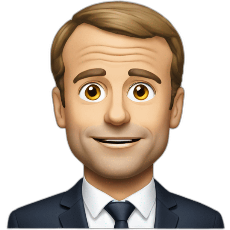 Emmanuel Macron avec un hamburger emoji