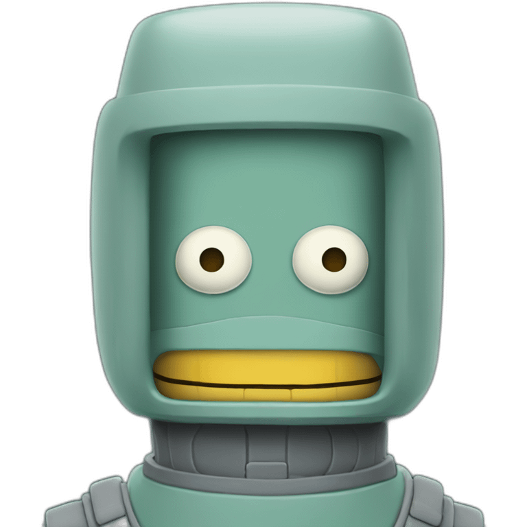 Bender from Futurama. Face shot. emoji