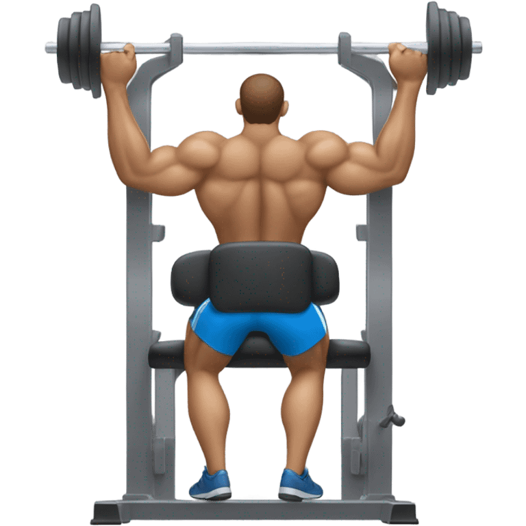 guy doing lat pulldowns on machine emoji