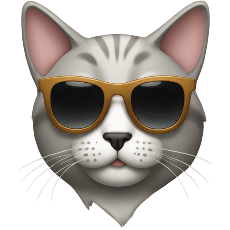 Cat with sunglasses emoji