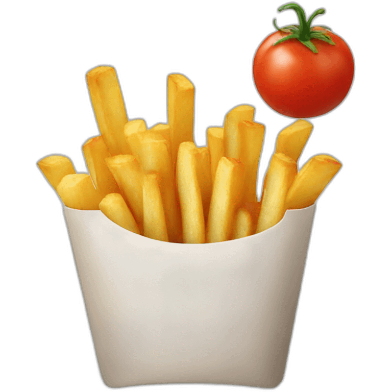 frenchy fries with tomato emoji