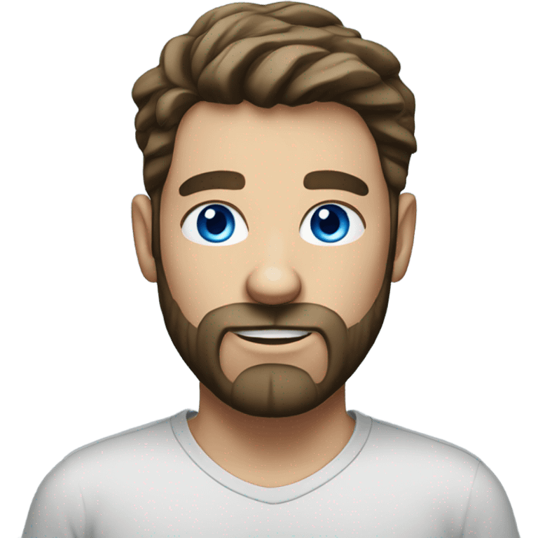 realistic male portrait with beard and blue eyes  emoji