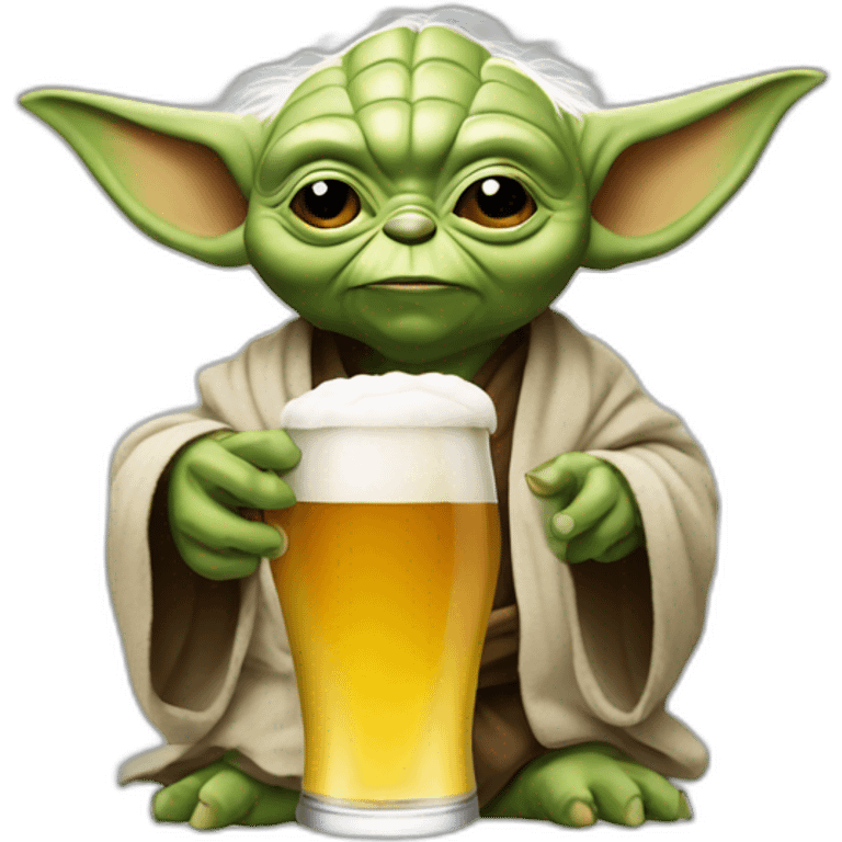 YODA qui boit de la bière emoji