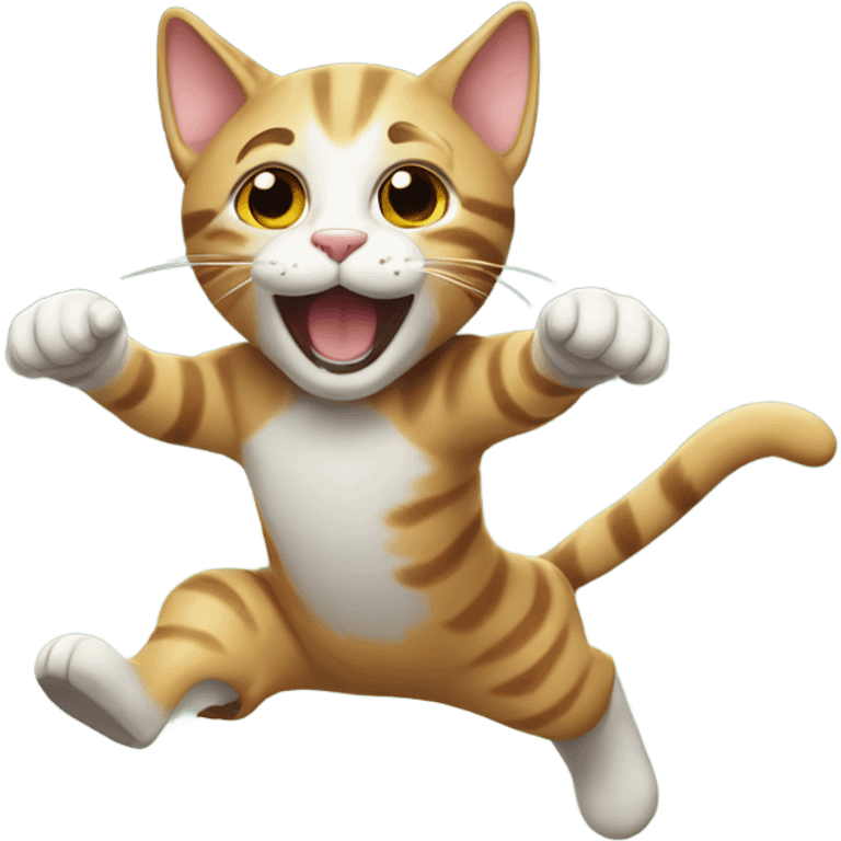 Jumping cat emoji