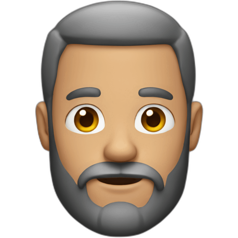 Man with a beard and muscles emoji