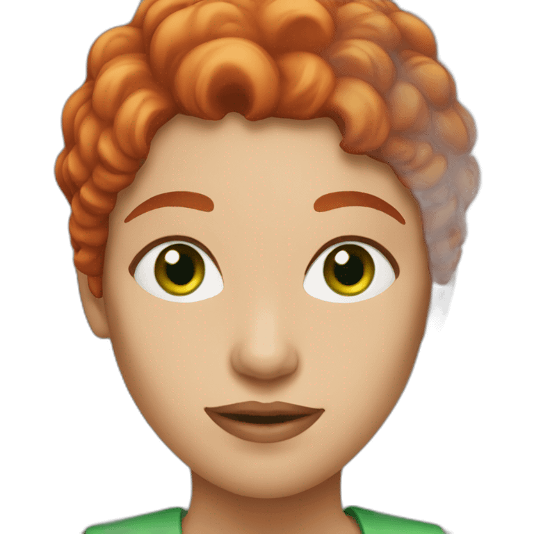 Red hair woman with green eyes emoji