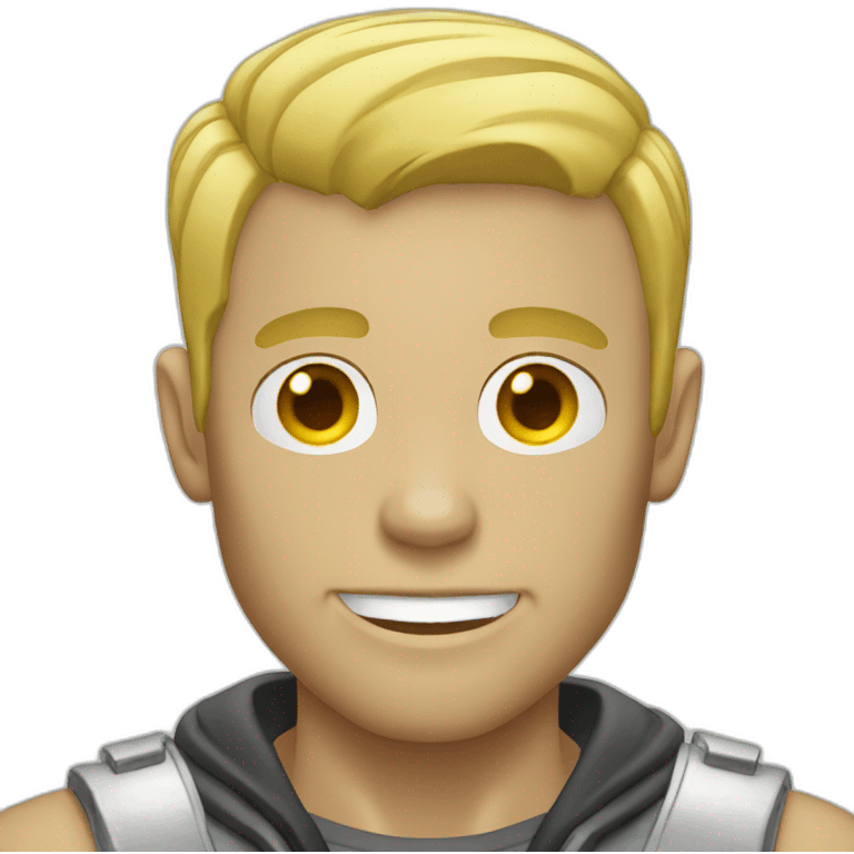 Skull-man-blond-short-hair emoji