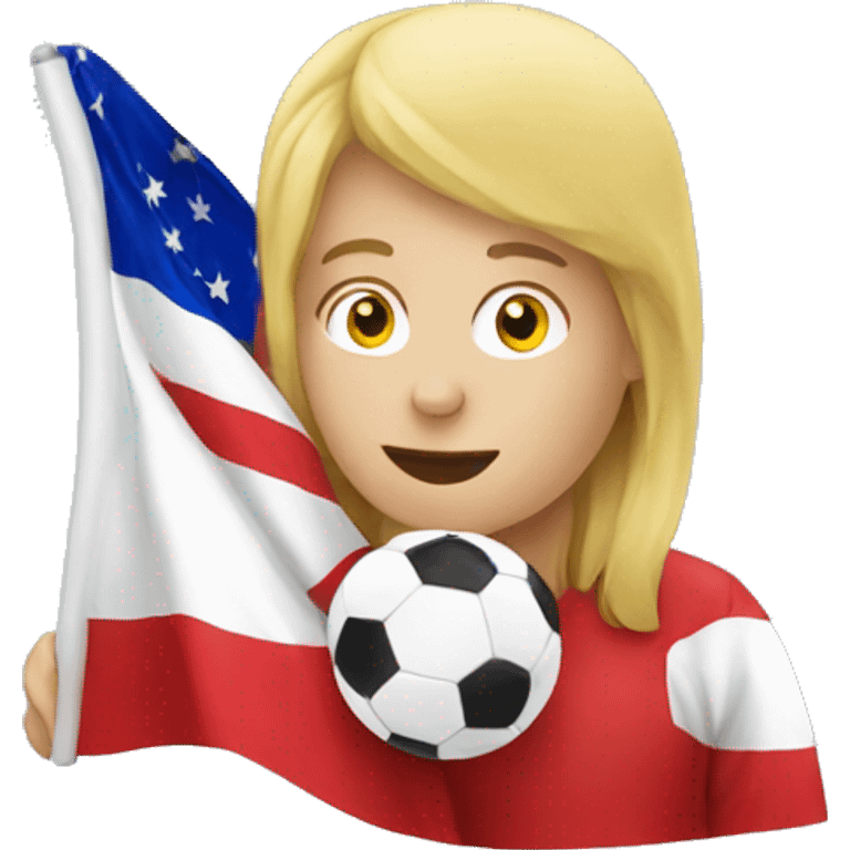 fan soccer with flag emoji