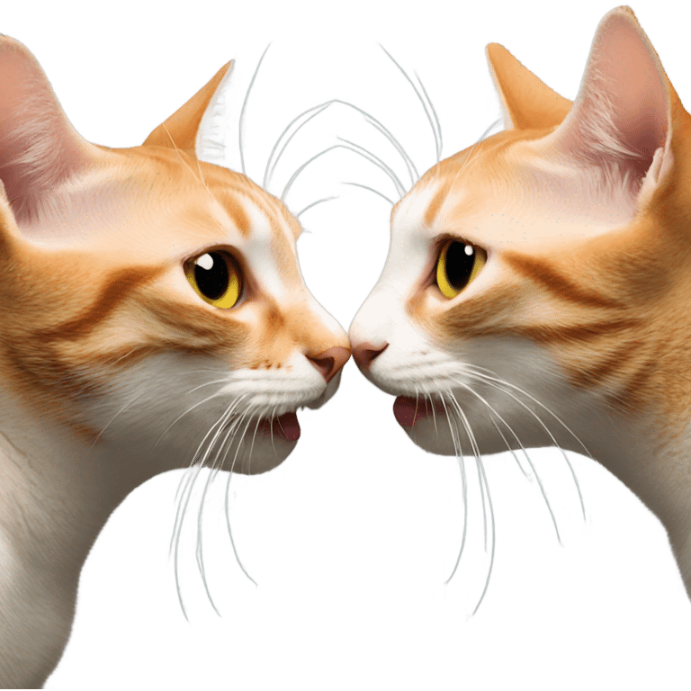 Two cats kissing emoji