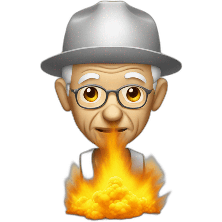 old man attacked by nuclear plant emoji