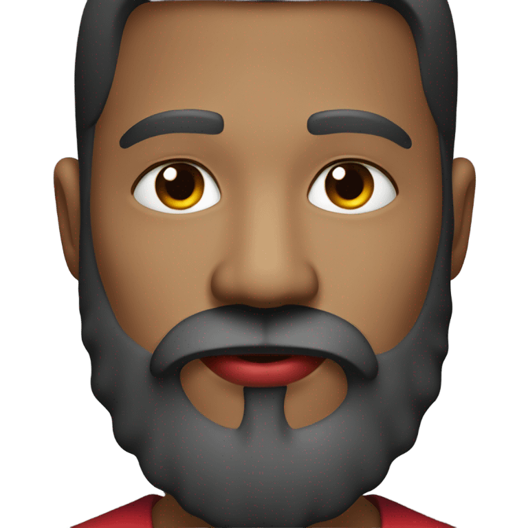 Beard guy emoji with lipstick mark emoji