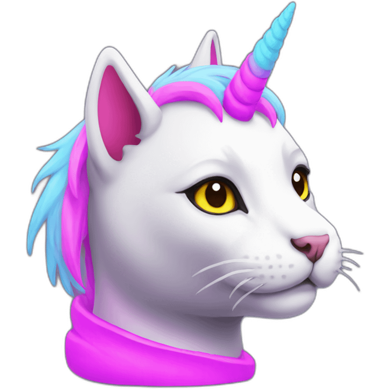 cat unicorn neon pixels emoji