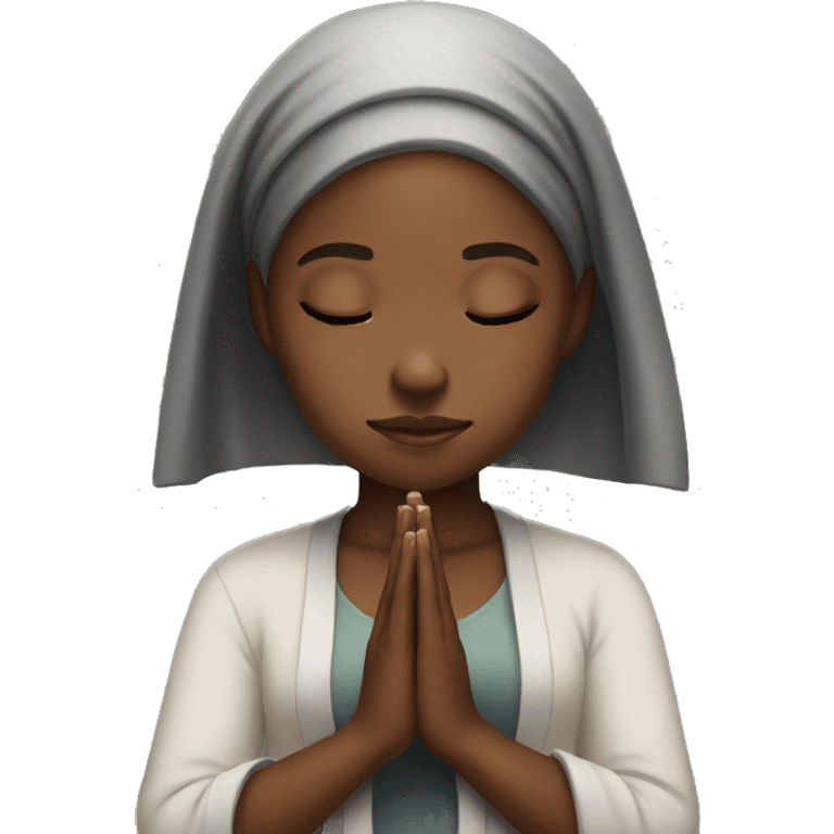 Black girl praying  emoji